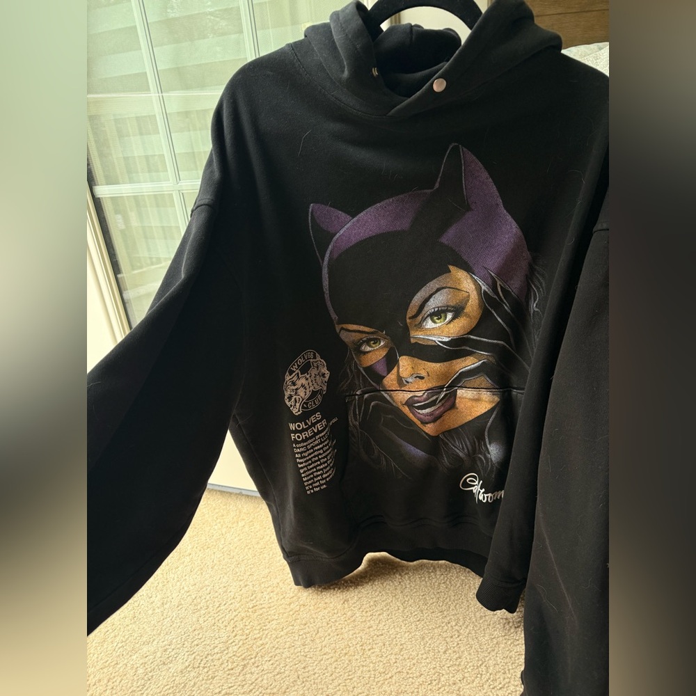 Darc Sport Black Hoodie with White 'WOLVES' Chest Graphic